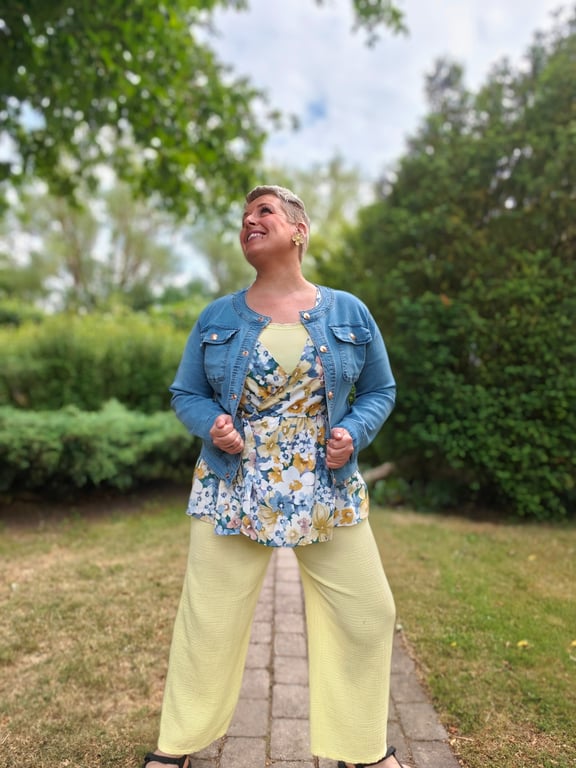 Winny Bindebluse Blå billede 5