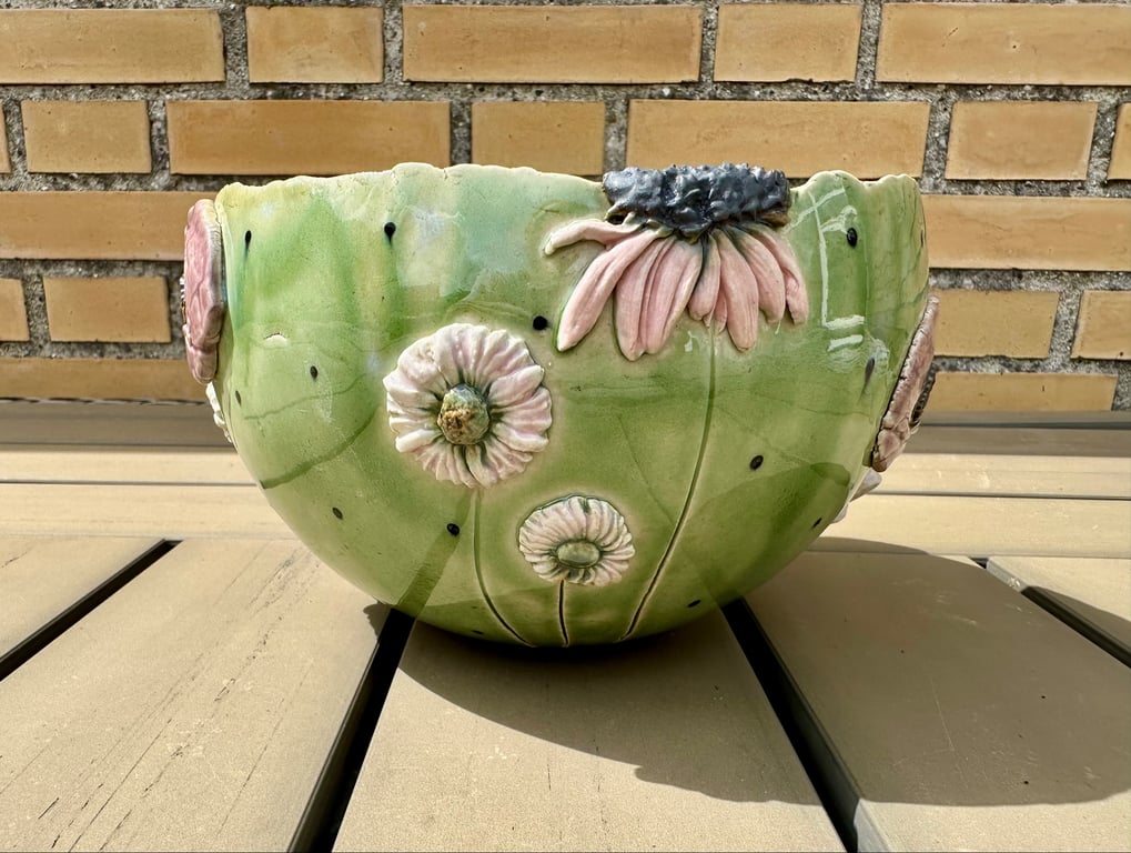 Stor blomsterskål billede 4