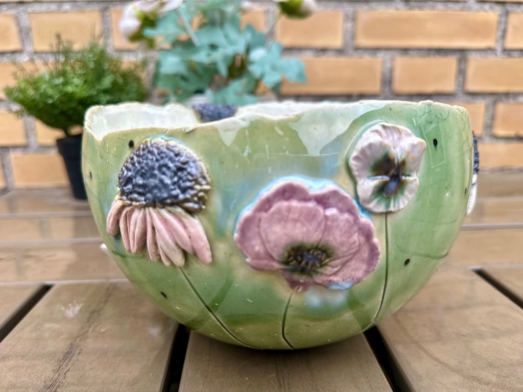 Stor blomsterskål billede 6