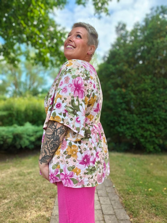 Winny Bindebluse Pink billede 3