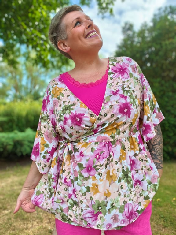 Winny Bindebluse Pink billede 2
