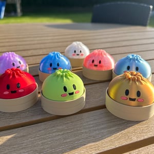 Dumpling med kliklyd og nøglering – produktbillede