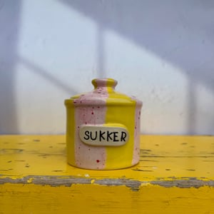 Sukkerkrukke FruBoysen striber  – produktbillede