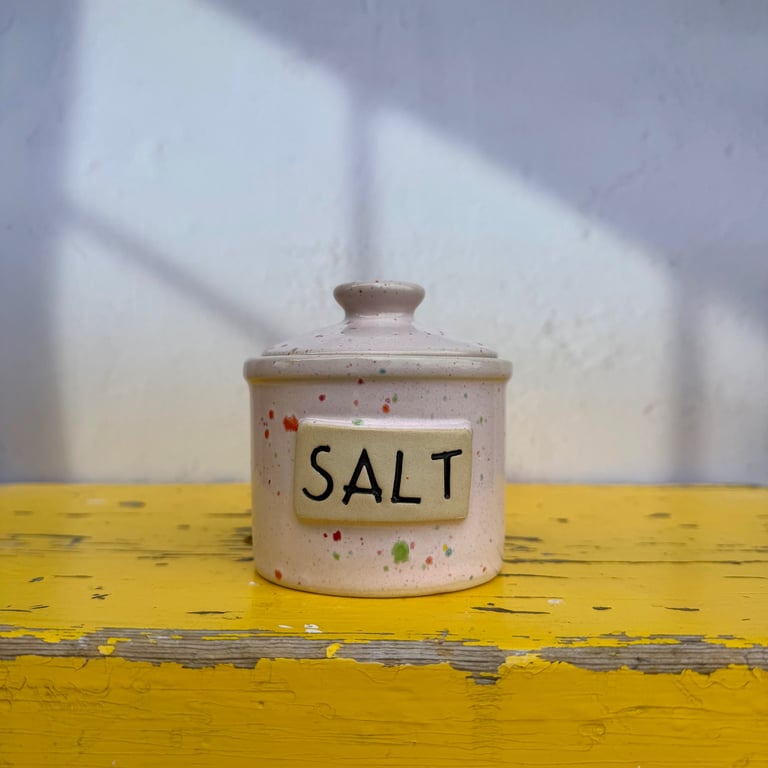 Saltkrukke lyserød sprinkle 