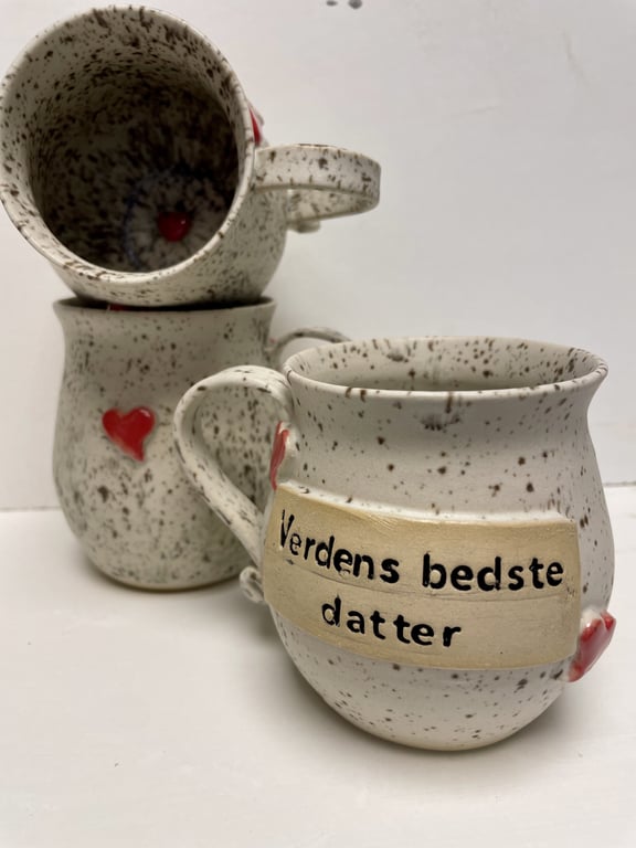Keramik krus med tekst - Verdens bedste datter billede 2