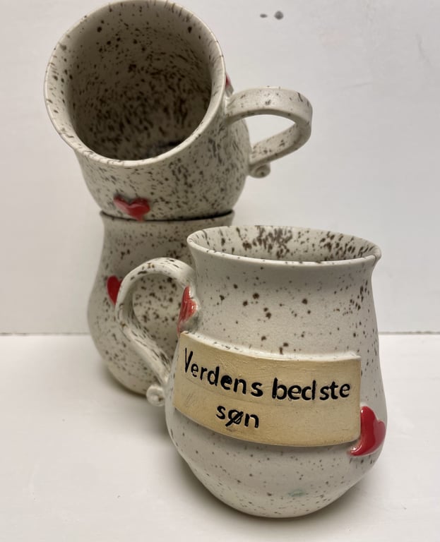 Keramik krus med tekst - Verdens bedste søn billede 2