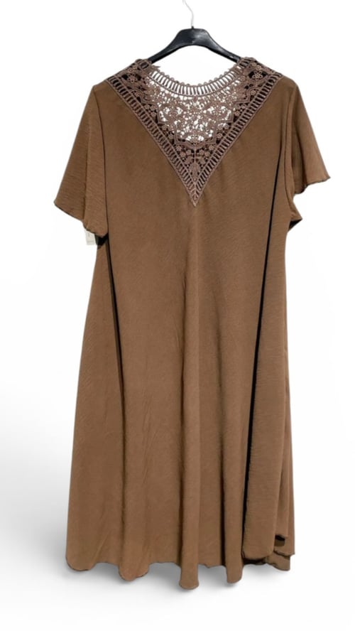 Gritt viscose dress. Chokolate. Onesize 38-48. (2)
