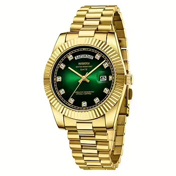 Nibosi Day-Date Gold Green (2)