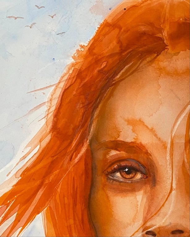On fire – 31 cm x 41 cm billede 3