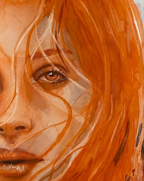 On fire – 31 cm x 41 cm billede 2