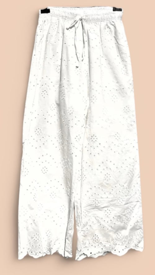 Simone summer pants, Creme. Mønster 3. Onesize 36-44. (2)