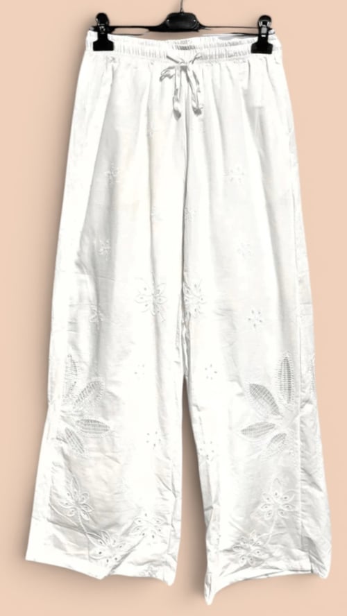 Simone summer pants, Creme. Mønster 1. Onesize 36-44. (2)