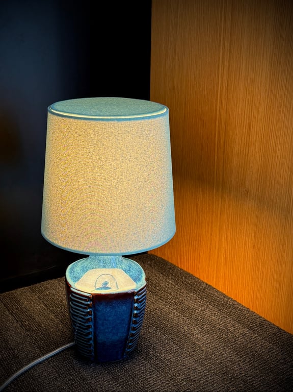 Upcycled vintage bordlampe - Søholm Keramik billede 4