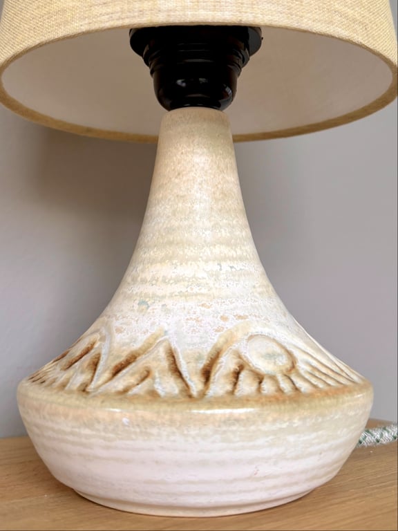 Upcycled vintage bordlampe - Søholm Keramik billede 2