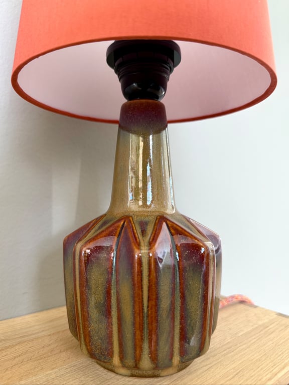 Upcycled vintage bordlampe - Søholm Keramik billede 2