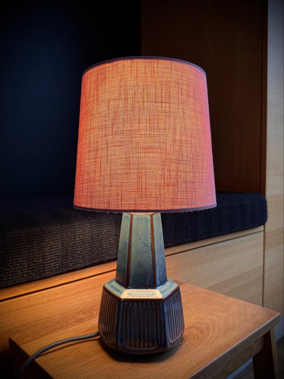 Upcycled vintage bordlampe - Søholm Keramik billede 3