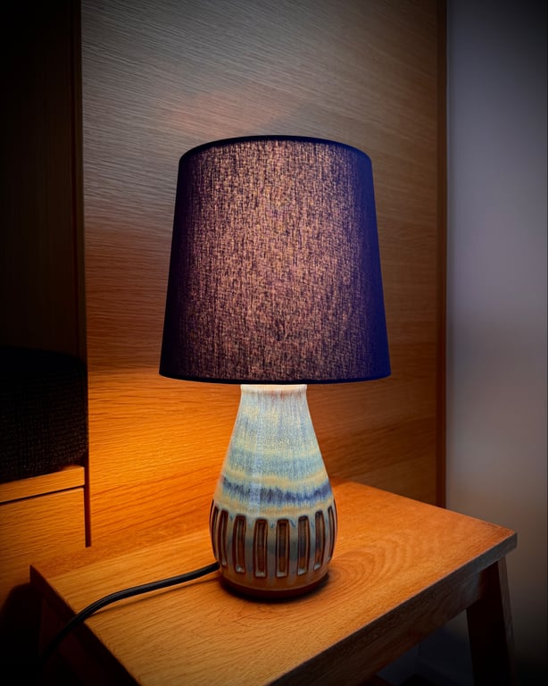 Upcycled vintage bordlampe - Michael Andersen Keramik billede 3