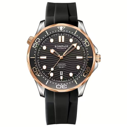 Kompass Ocean Pilot Rose Gold Silver Black (1)