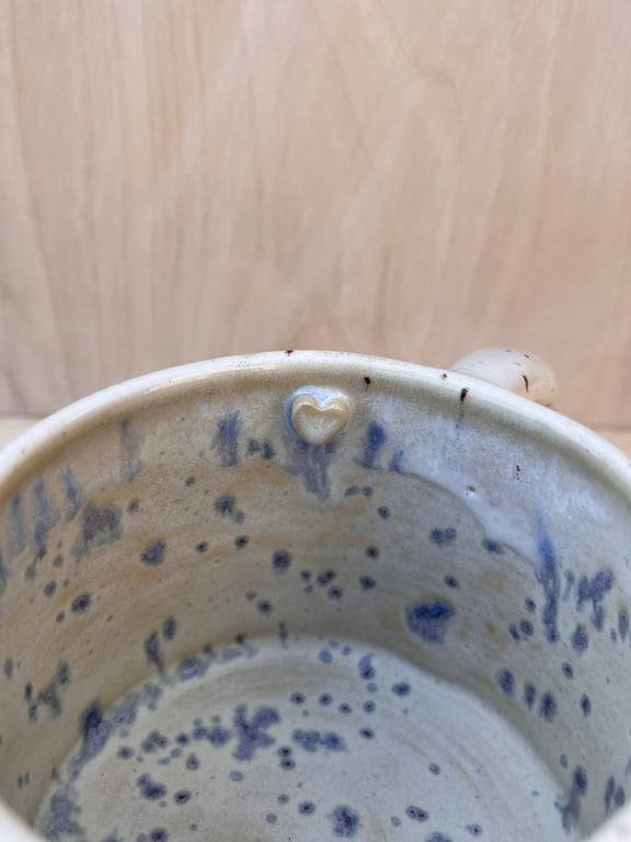 Blå/hvid kop. 300 ml. H: 7 cm billede 3