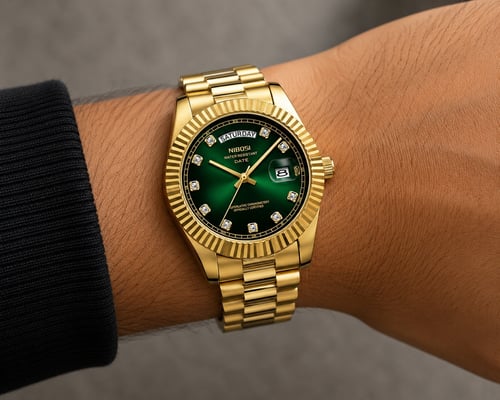 Nibosi Day-Date Gold Green (6)
