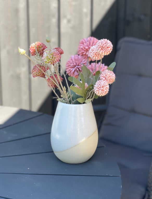 Vase, creme - 16 cm