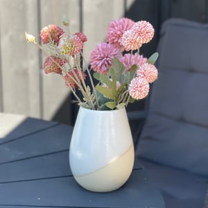 Vase, creme - 16 cm – produktbillede