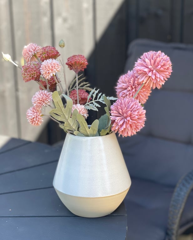 Vase, creme - 16 cm