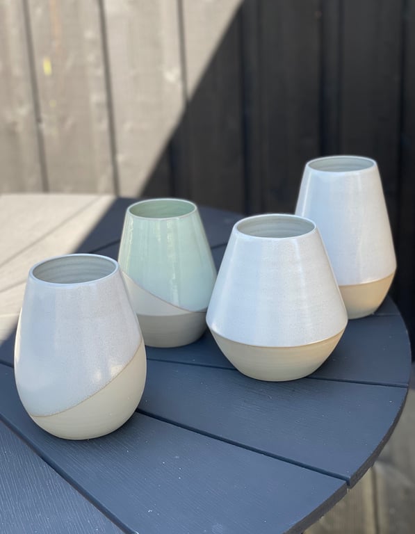 Vase, creme - 18 cm billede 2
