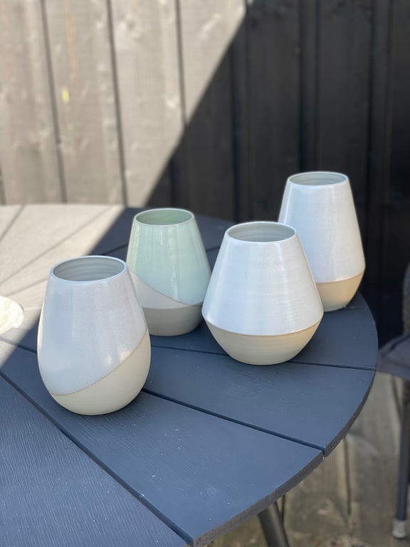 Vase, creme - 16 cm billede 2