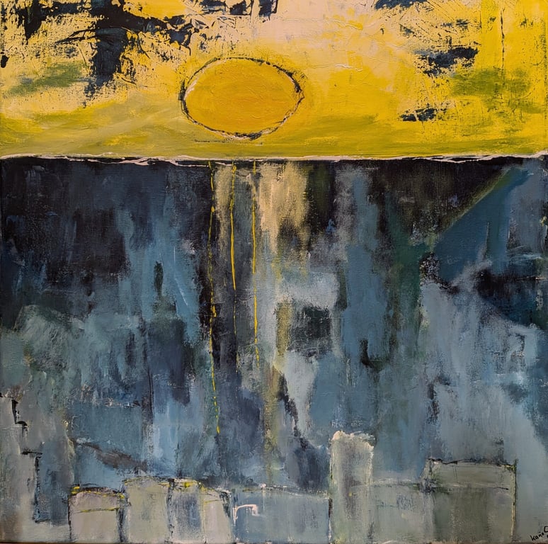 Abstrakt landskab (60 x 60)