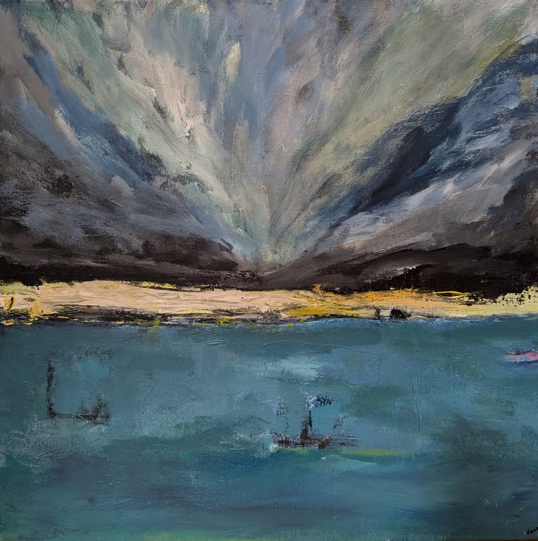 Abstrakt landskab (60 x 60)