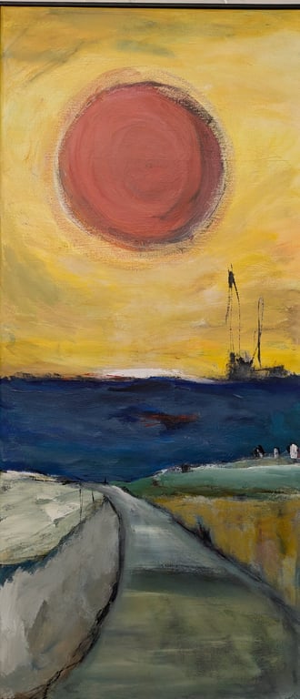 Abstrakt landskab (90 x 40)