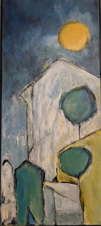 Abstrakt maleri (90 x 40)