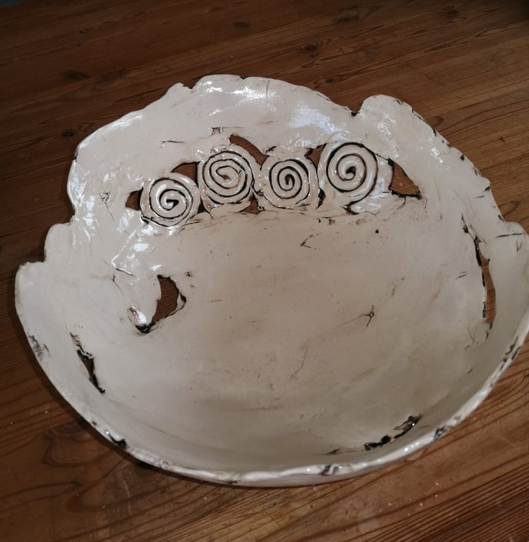 Keramik frugtskål ø ca 26 cm