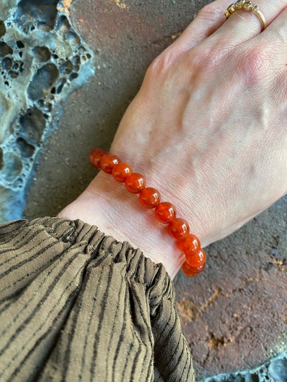 Karneol armbånd 