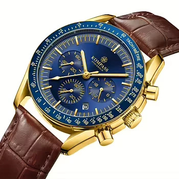 Kompass ChronoSpeed Gold Blue Brown (2)
