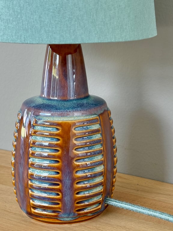 Upcycled vintage bordlampe - Søholm Keramik billede 2