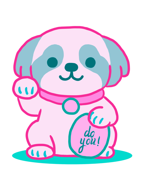 do you! Lucky dog, Vinyl sticker (2)