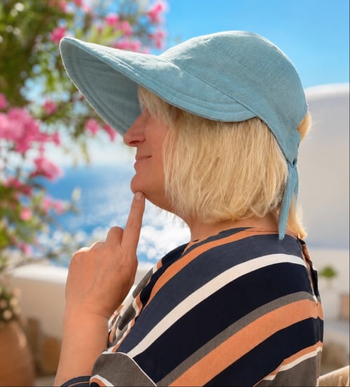 Sommerhat med stor skygge - beskyt ansigtet (1)