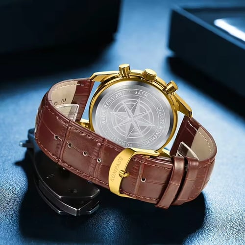 Kompass ChronoSpeed Gold Blue Brown (4)