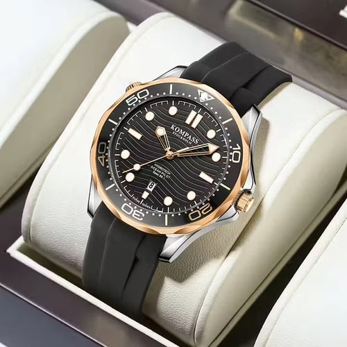 Kompass Ocean Pilot Rose Gold Silver Black (4)