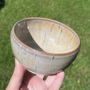 Skål, brun/blå – produktbillede