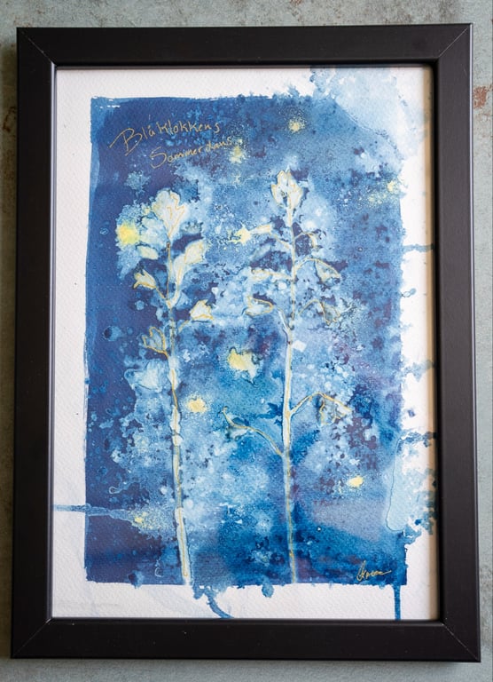 Cyanotype "Blåklokkens sommerdans"