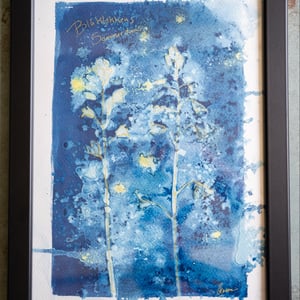 Cyanotype "Blåklokkens sommerdans" – produktbillede