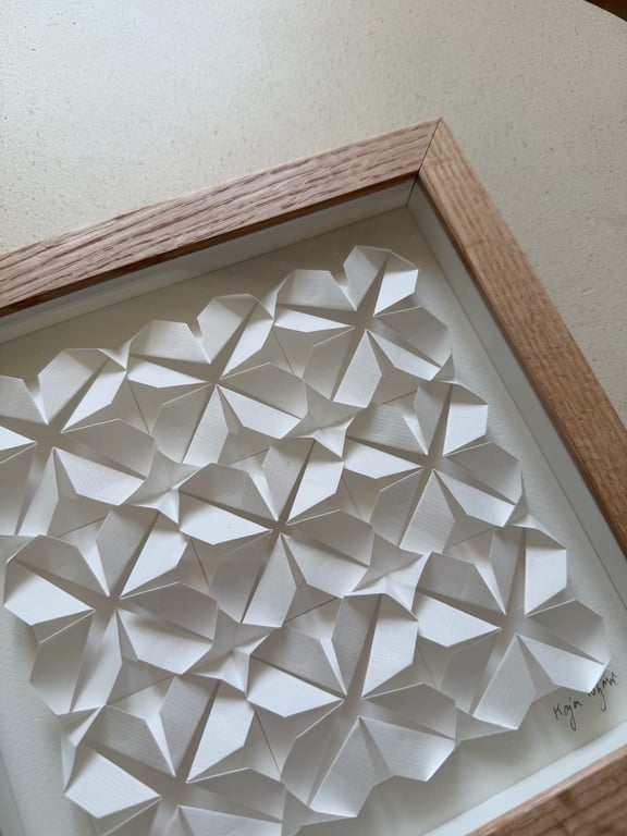 20x20cm, foldet værk, indrammet  billede 2