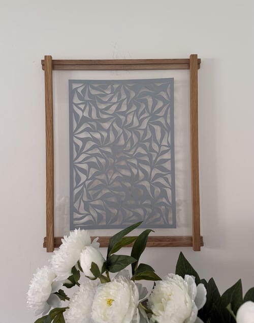 40x50cm, papercut, dueblå, indrammet  (5)