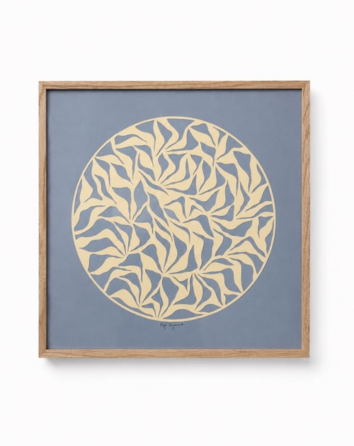 40x40cm, papercut, indrammet 