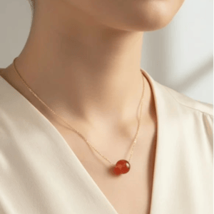 Necklace with carnelian stone – produktbillede