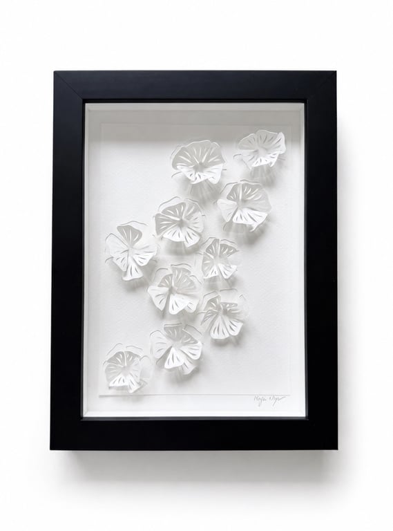 A5, 3D papercut, indrammet 