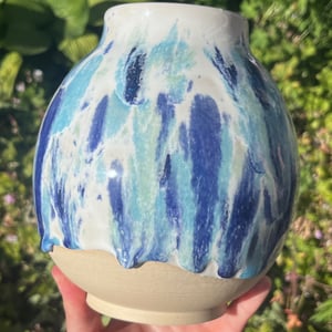 Vase, Blå dryp (a) (dh) – produktbillede
